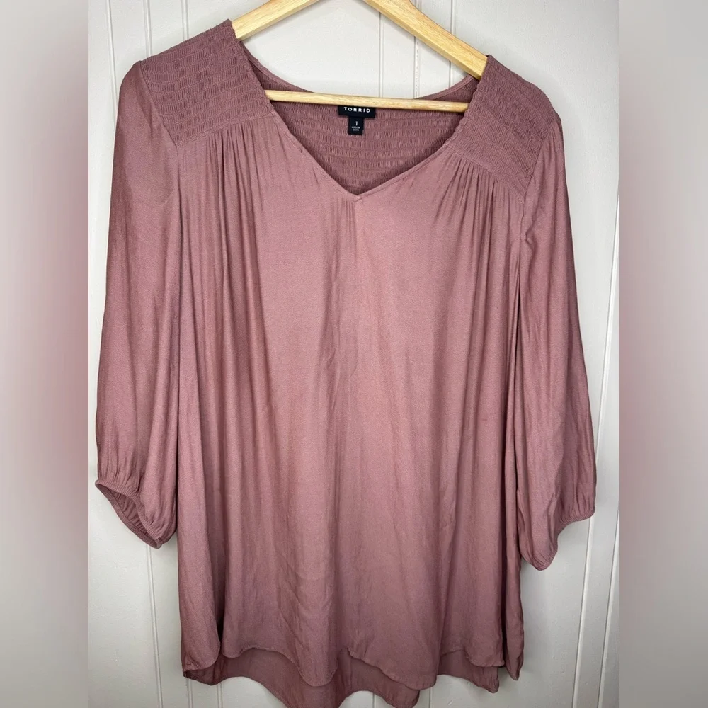 Women's Mauve Top Torrid size 1 - Picture 2 of 4